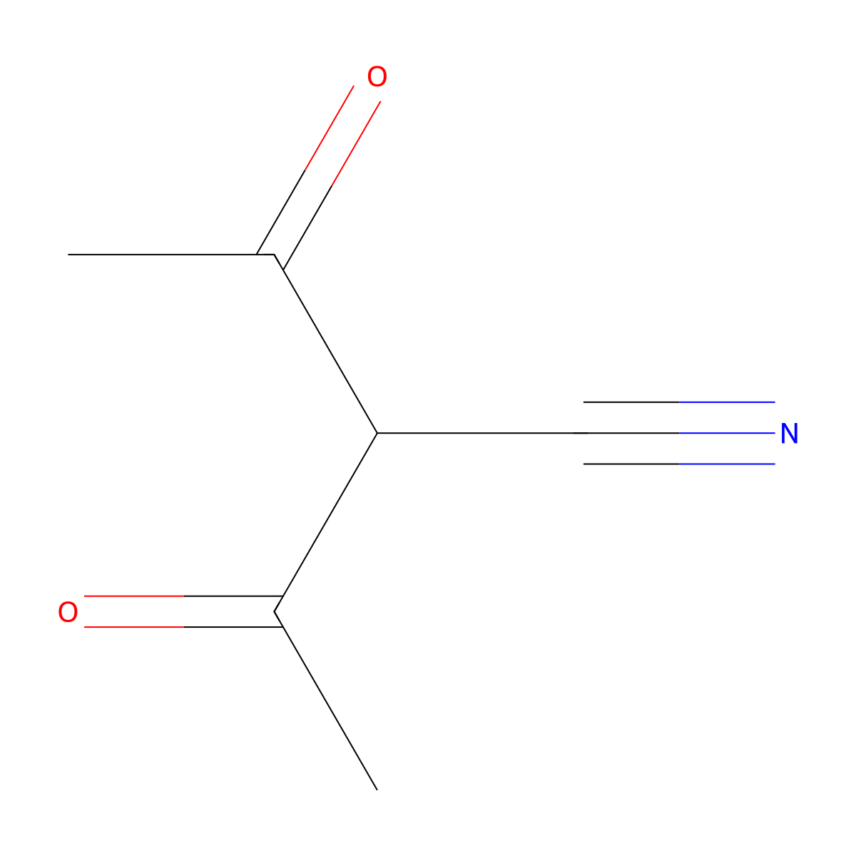 2-Acetyl-3-oxobutanenitrile molecular structure, CAS 3141-59-1