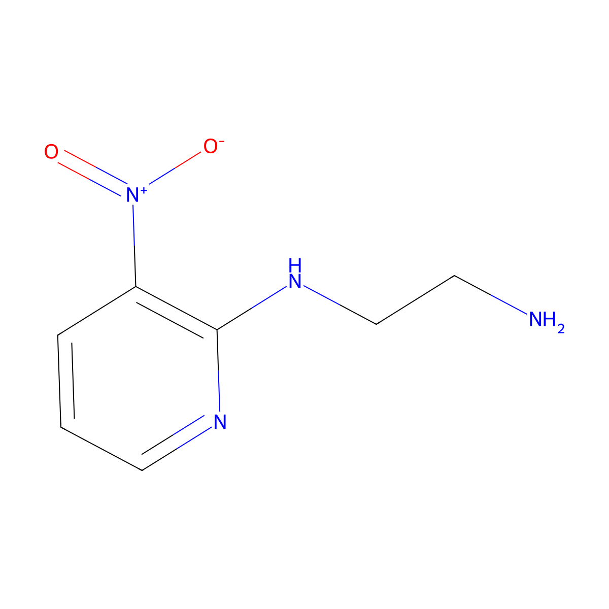 N-(3-Nitro-2-pyridyl)ethylenediamine molecular structure, CAS 31411-12-8
