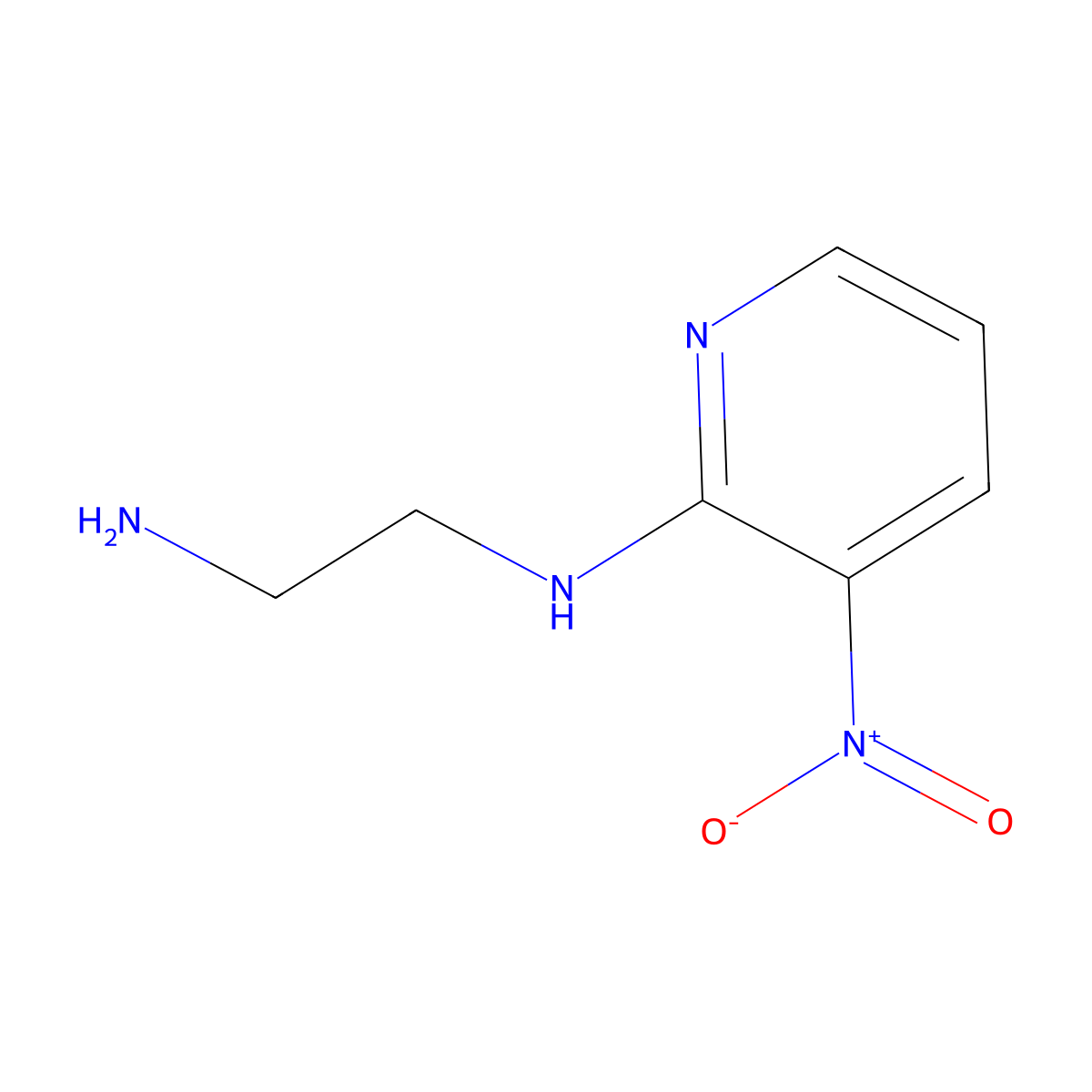 N-(3-Nitro-2-pyridyl)ethylenediamine molecular structure, CAS 31411-12-8