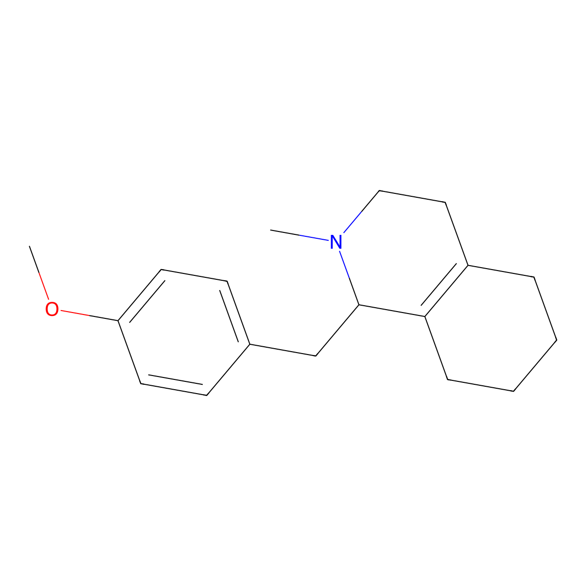 1-(4-Methoxybenzyl)-2-methyl-1,2,3,4,5,6,7,8-octahydroisoquinoline molecular structure, CAS 31414-58-1