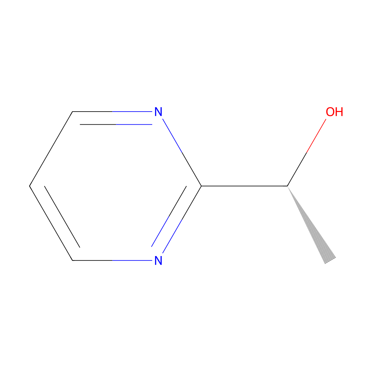 (R)-1-(pyrimidin-2-yl)ethanol molecular structure, CAS 31415-75-5