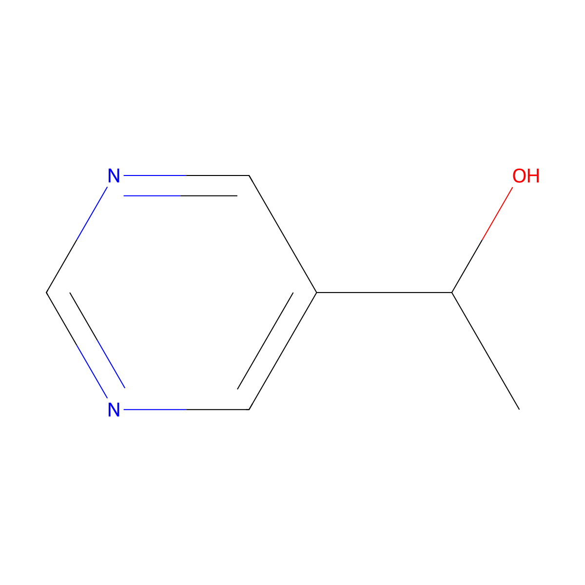 (R)-1-(pyrimidin-5-yl)ethanol molecular structure, CAS 31415-77-7