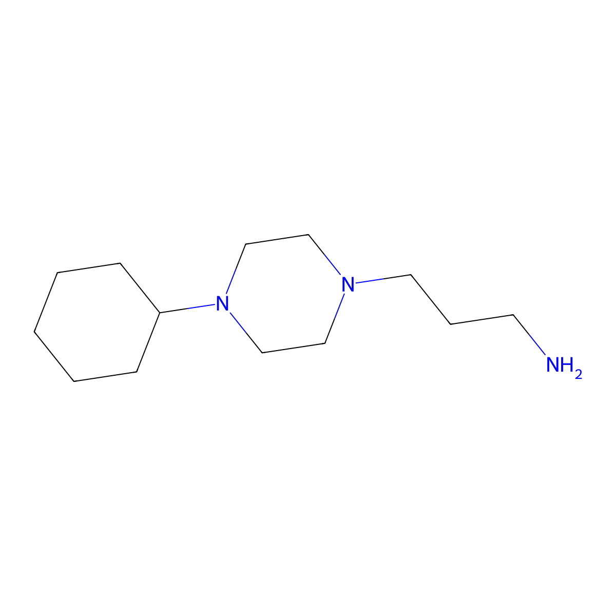 [3-(4-Cyclohexylpiperazin-1-yl)propyl]amine molecular structure, CAS 314241-29-7
