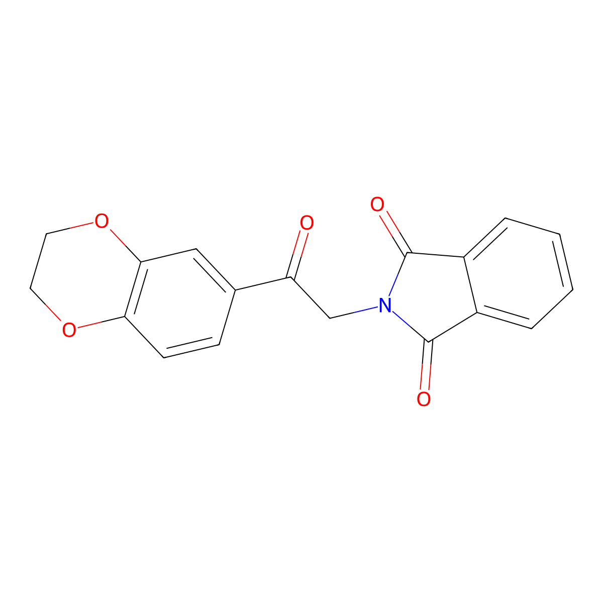 2-[2-(2,3-dihydro-1,4-benzodioxin-6-yl)-2-oxoethyl]-2,3-dihydro-1H-isoindole-1,3-dione molecular structure, CAS 314245-14-2