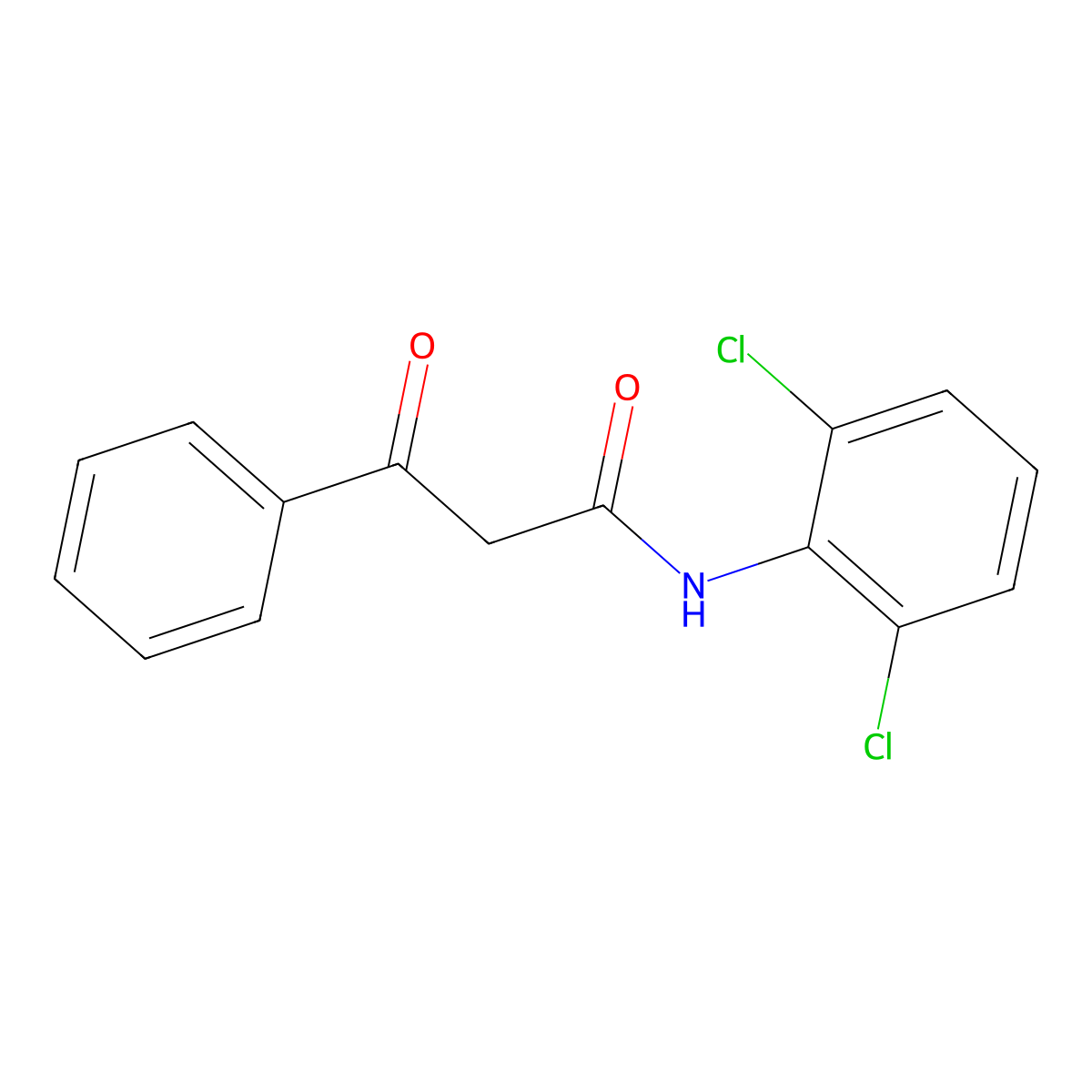 N-(2,6-dichlorophenyl)-3-oxo-3-phenylpropanamide molecular structure, CAS 314245-34-6