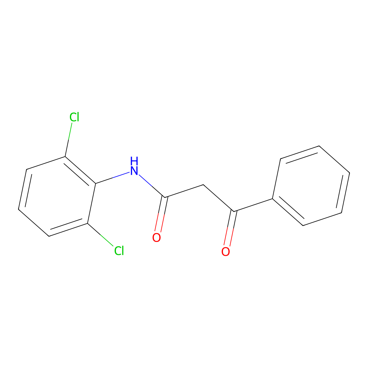 N-(2,6-dichlorophenyl)-3-oxo-3-phenylpropanamide molecular structure, CAS 314245-34-6