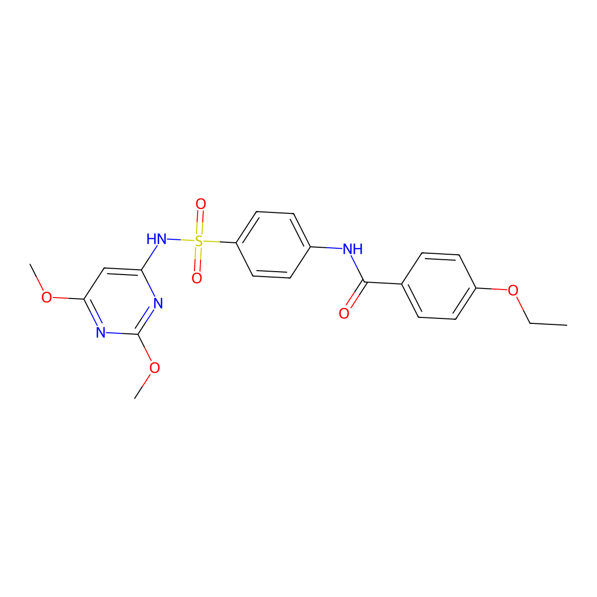 N-{4-[(2,6-Dimethoxypyrimidin-4-YL)sulfamoyl]phenyl}-4-ethoxybenzamide molecular structure, CAS 314247-79-5