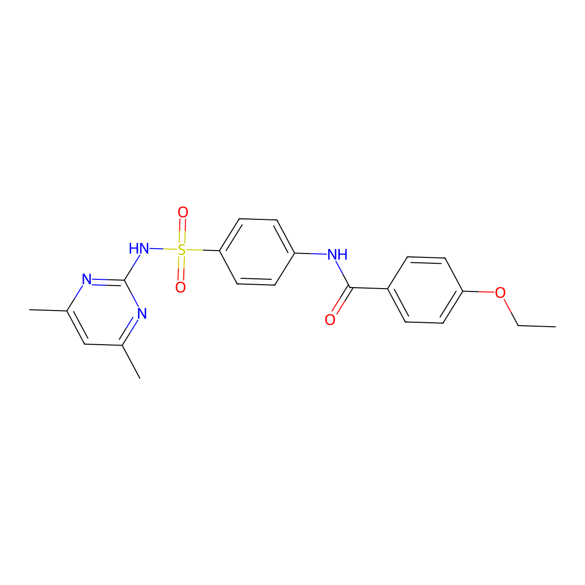 N-(4-{[(4,6-dimethyl-2-pyrimidinyl)amino]sulfonyl}phenyl)-4-ethoxybenzamide molecular structure, CAS 314247-83-1