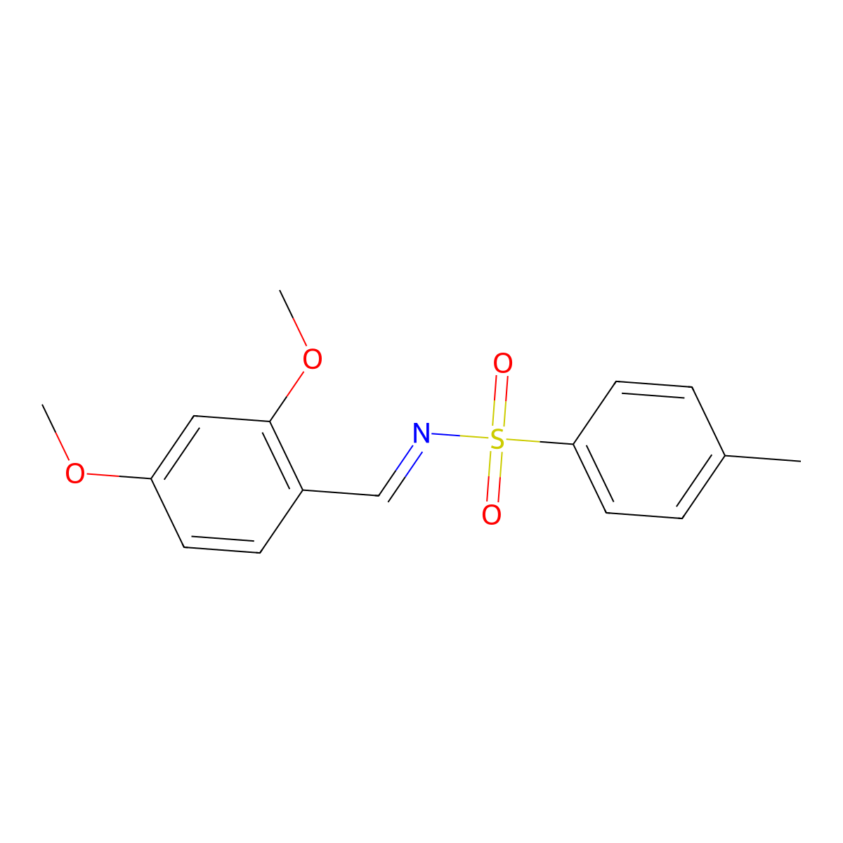 N-(2,4-Dimethoxy-benzylidene)-4-methyl-benzenesulfonamide molecular structure, CAS 314248-25-4