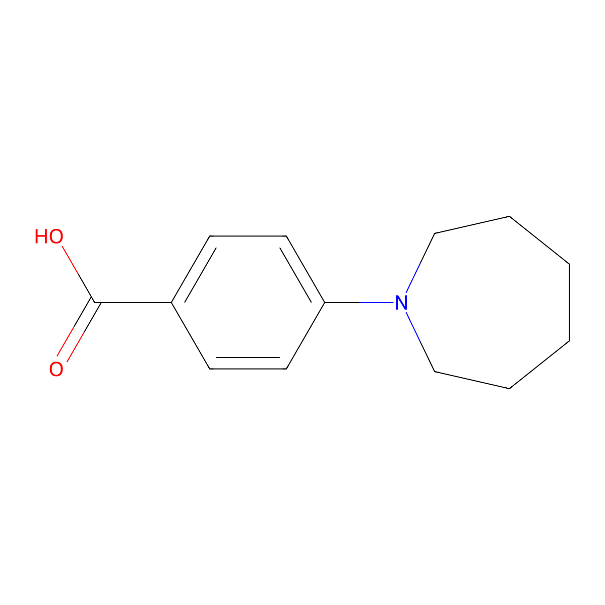 4-(azepan-1-yl)benzoic Acid molecular structure, CAS 314248-55-0