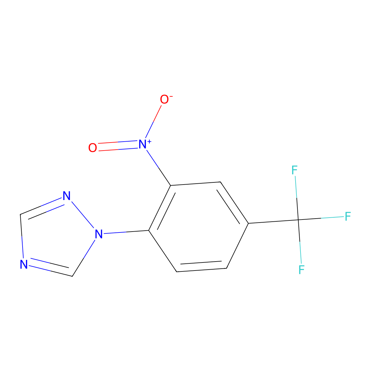 1-[2-nitro-4-(trifluoromethyl)phenyl]-1H-1,2,4-triazole molecular structure, CAS 314250-25-4