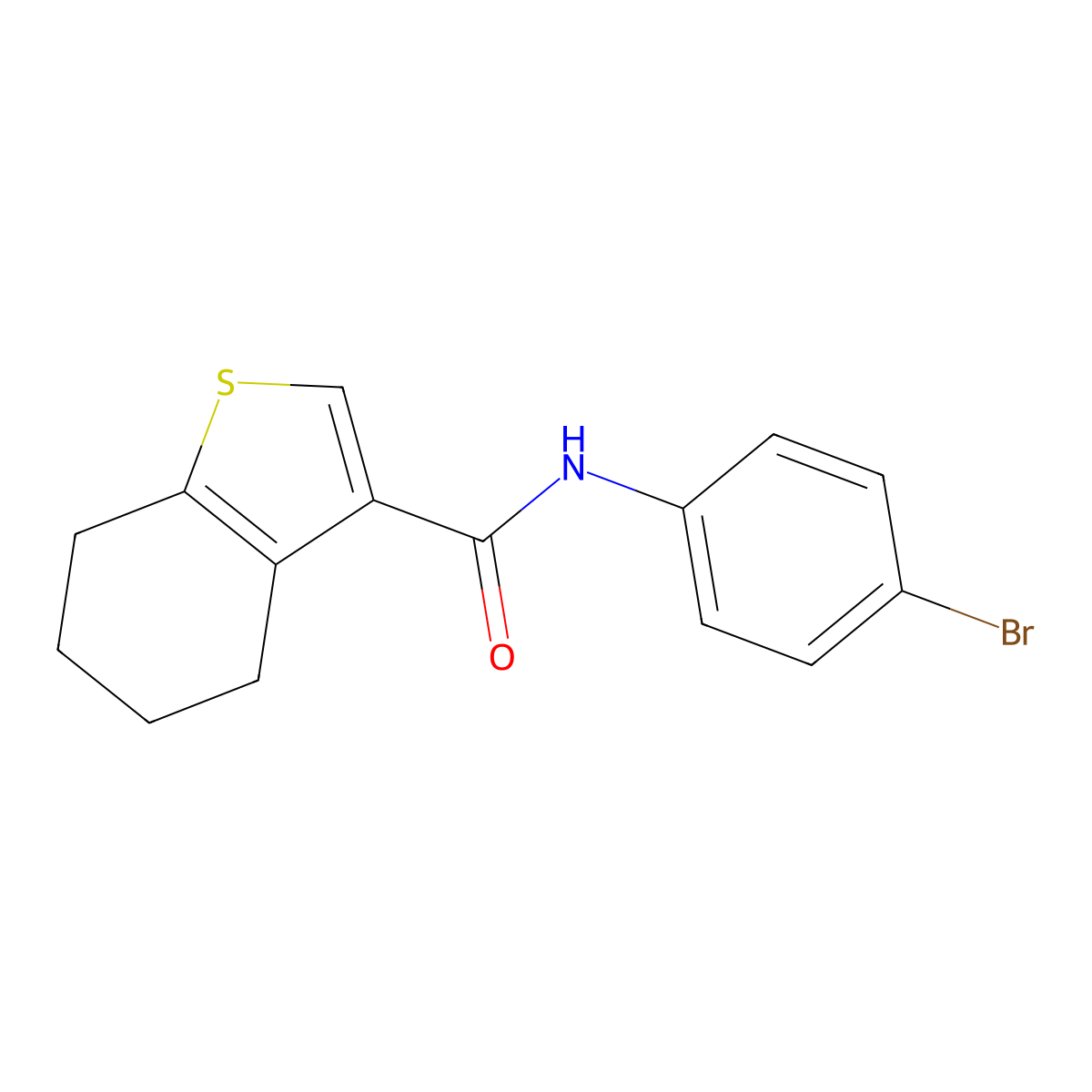 N-(4-bromophenyl)-4,5,6,7-tetrahydro-1-benzothiophene-3-carboxamide molecular structure, CAS 314250-95-8