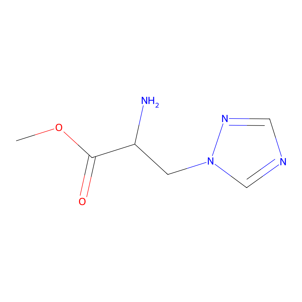 methyl 2-amino-3-(1H-1,2,4-triazol-1-yl)propanoate molecular structure, CAS 314255-20-4