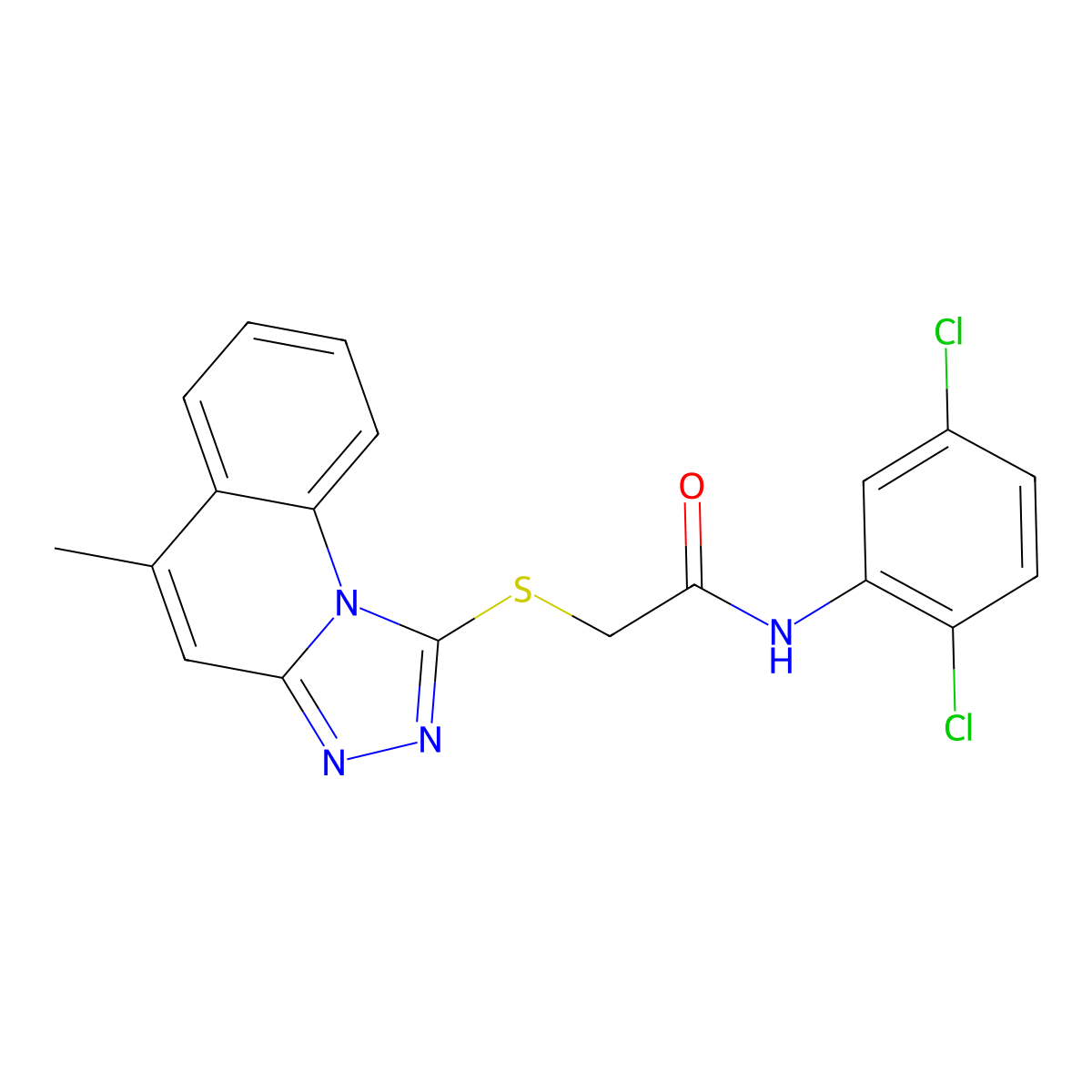 N-(2,5-dichlorophenyl)-2-[(5-methyl[1,2,4]triazolo[4,3-a]quinolin-1-yl)sulfanyl]acetamide molecular structure, CAS 314260-62-3