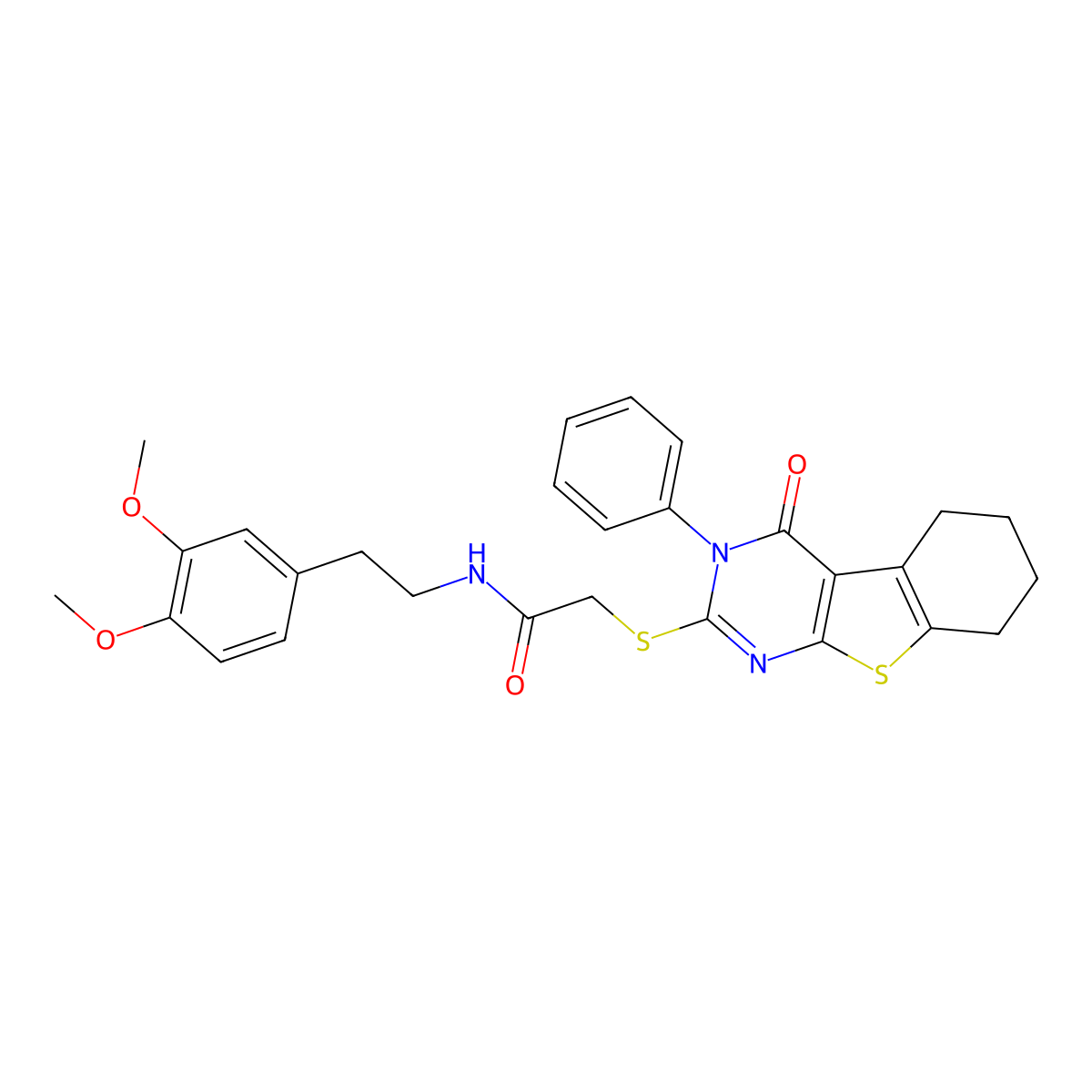 N-[2-(3,4-dimethoxyphenyl)ethyl]-2-({3-oxo-4-phenyl-8-thia-4,6-diazatricyclo[7.4.0.0^{2,7}]trideca-1(9),2(7),5-trien-5-yl}sulfanyl)acetamide molecular structure, CAS 314260-79-2