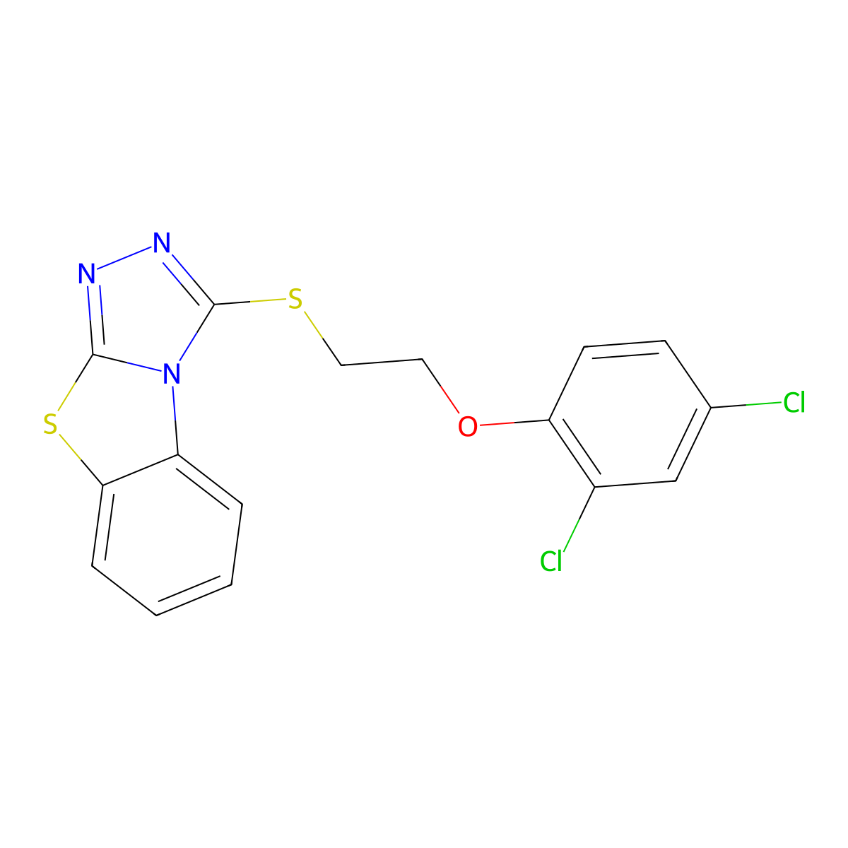 3-{[2-(2,4-Dichlorophenoxy)ethyl]sulfanyl}[1,2,4]triazolo[3,4-b][1,3]benzothiazole molecular structure, CAS 314261-49-9