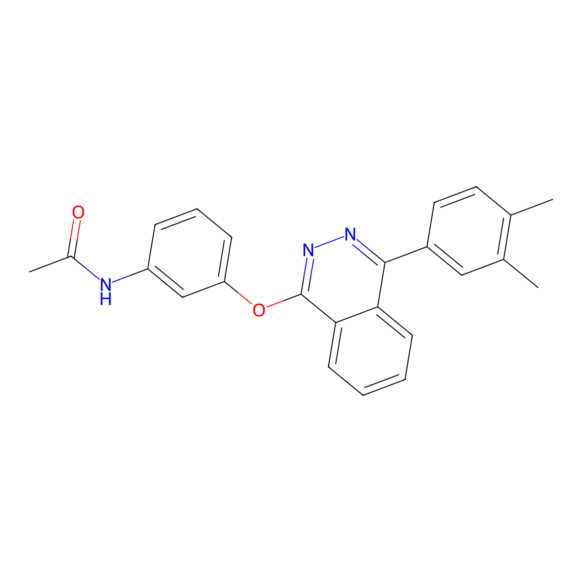 N-[3-[4-(3,4-dimethylphenyl)phthalazin-1-yl]oxyphenyl]acetamide molecular structure, CAS 314261-57-9