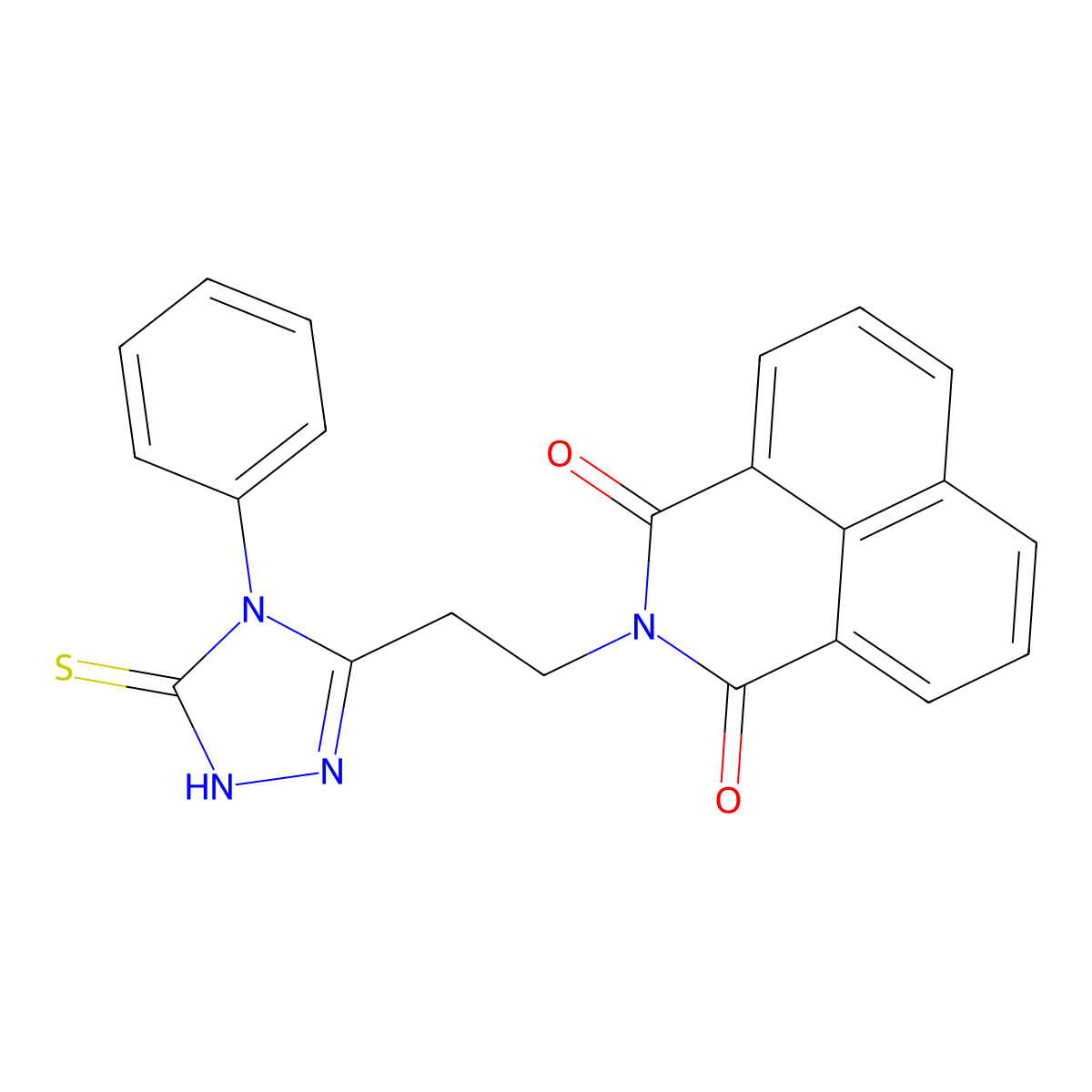 2-[2-(4-phenyl-5-sulfanylidene-1H-1,2,4-triazol-3-yl)ethyl]benzo[de]isoquinoline-1,3-dione molecular structure, CAS 314261-91-1
