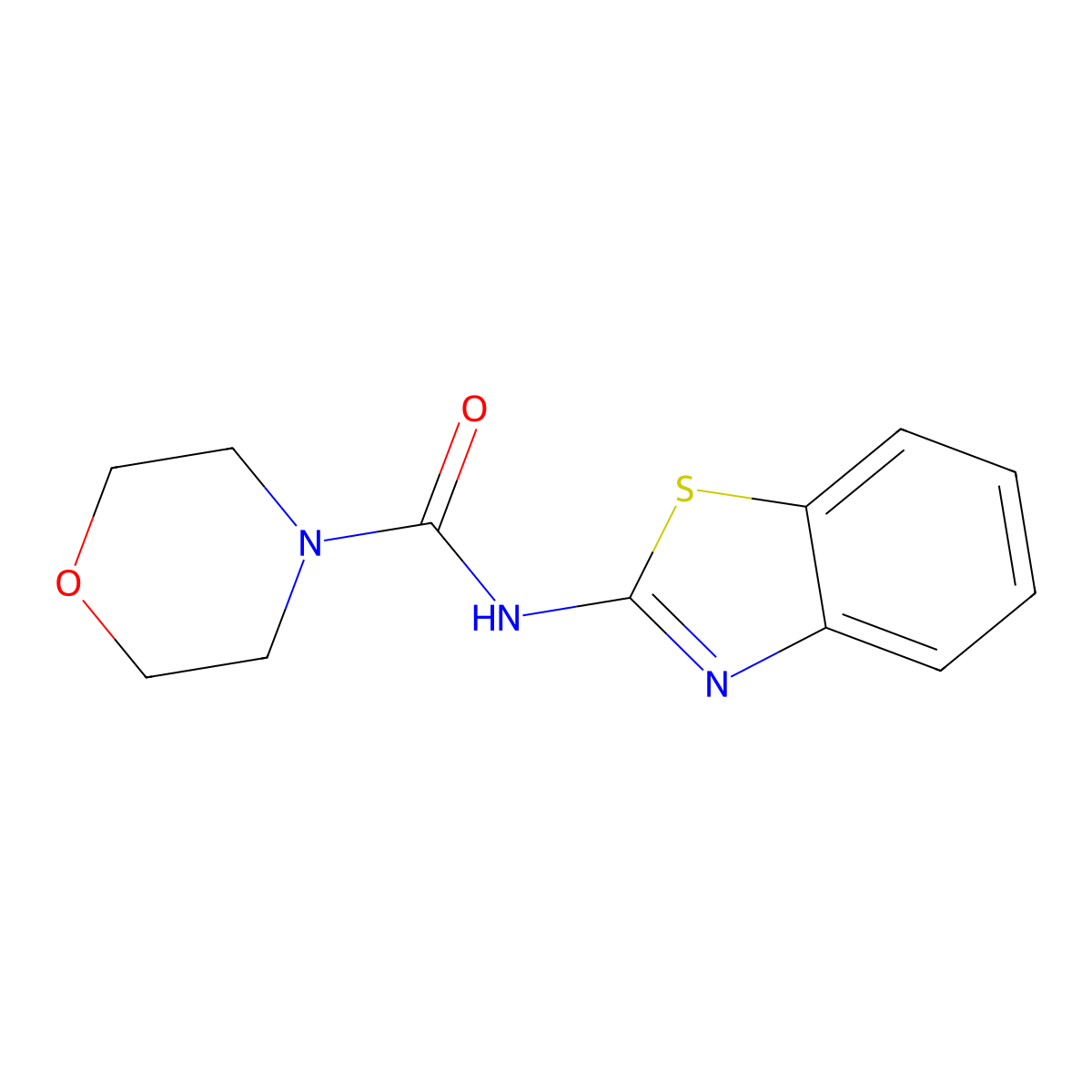 N-(1,3-benzothiazol-2-yl)morpholine-4-carboxamide molecular structure, CAS 314261-97-7