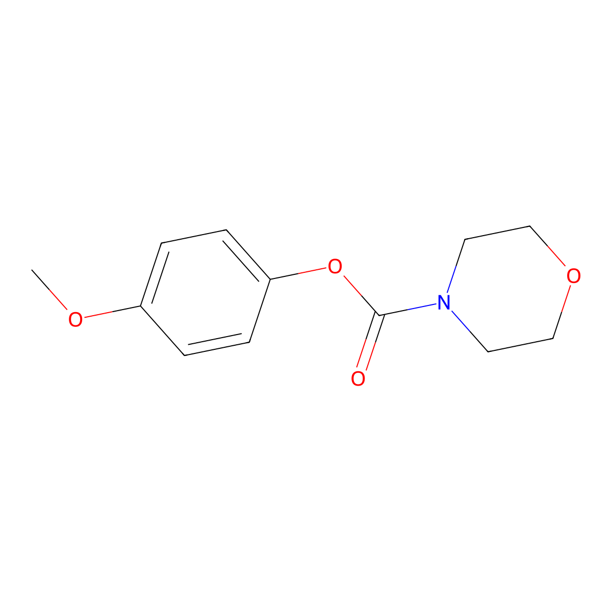 4-Methoxyphenyl 4-morpholinecarboxylate molecular structure, CAS 314262-00-5