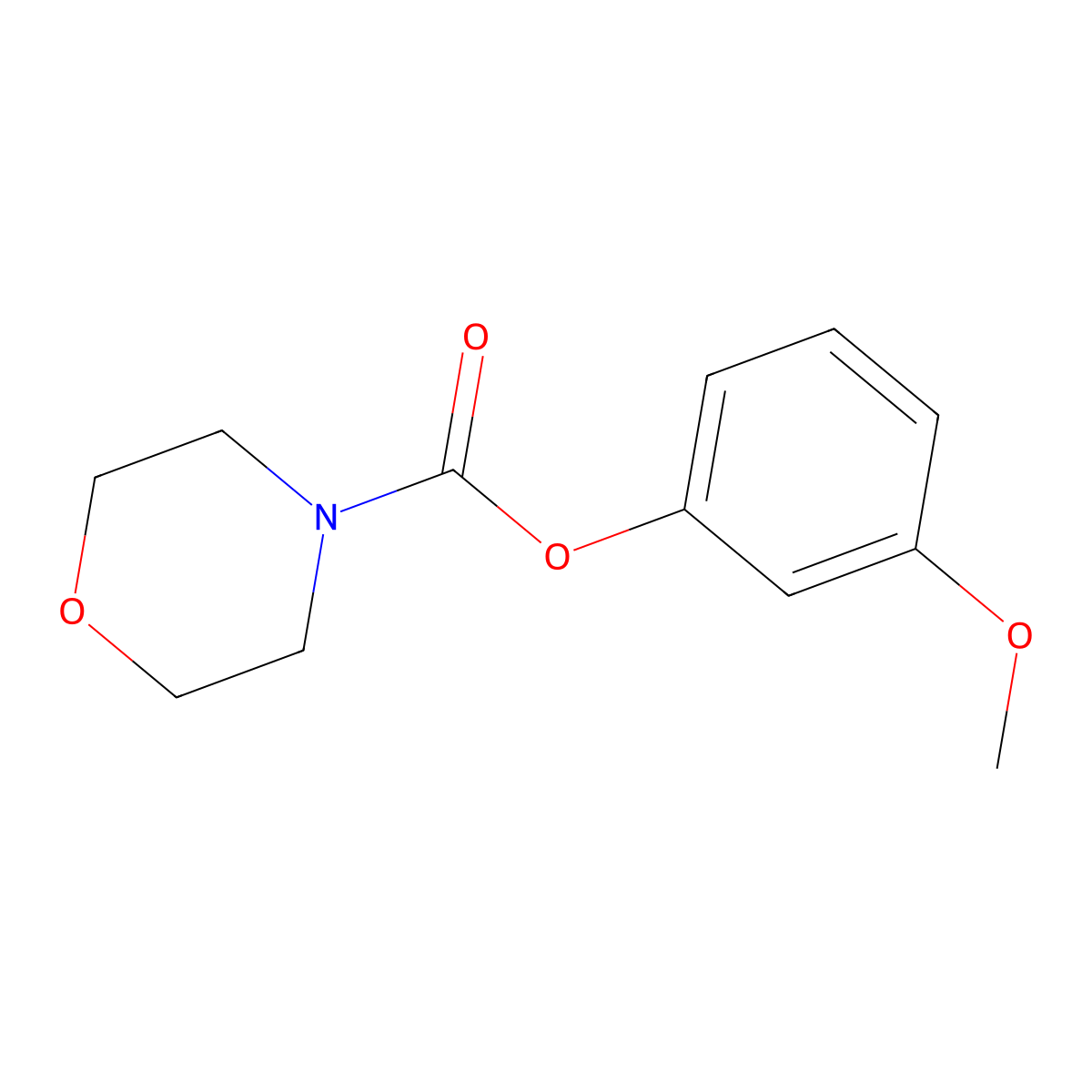 3-Methoxyphenyl morpholine-4-carboxylate molecular structure, CAS 314262-01-6