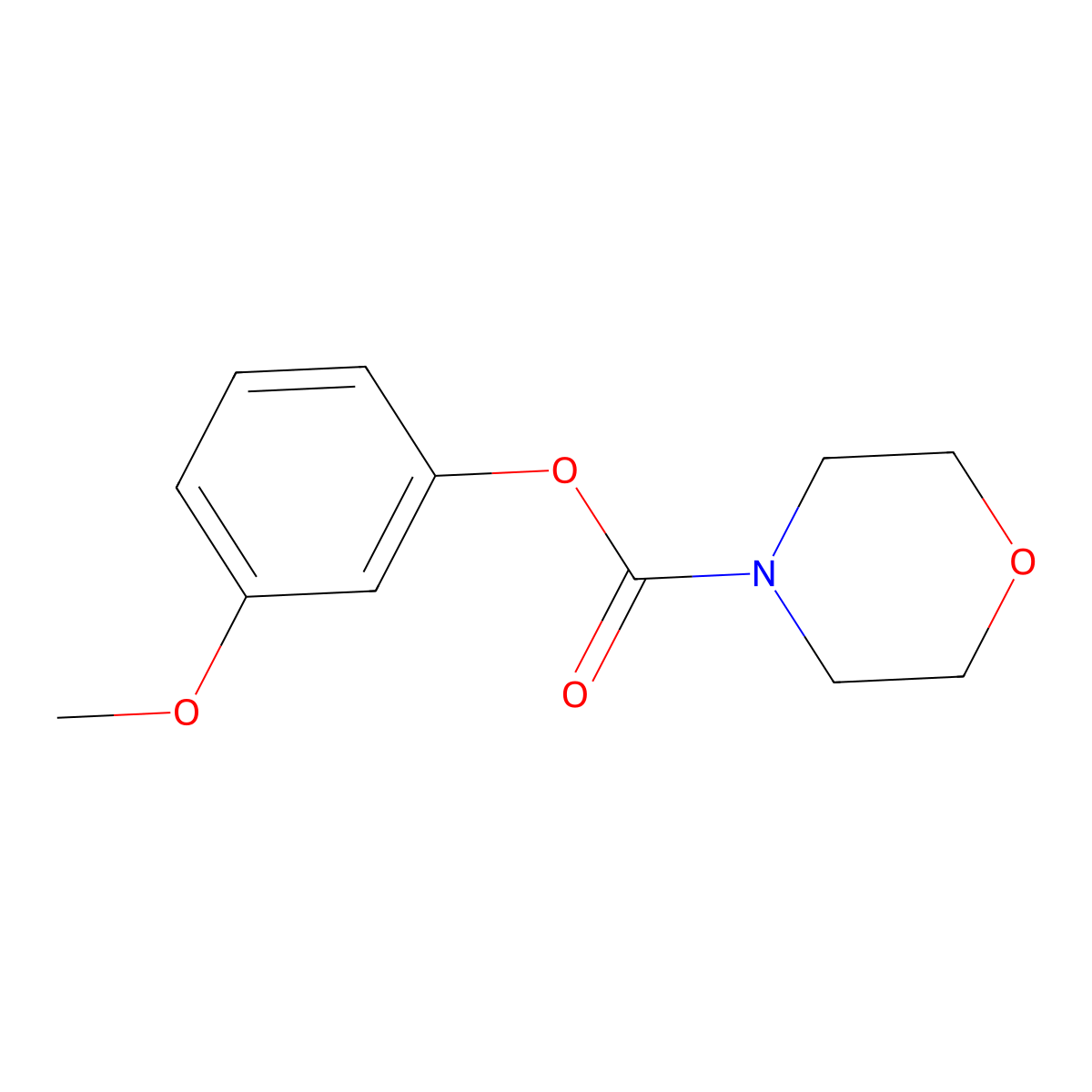 3-Methoxyphenyl morpholine-4-carboxylate molecular structure, CAS 314262-01-6