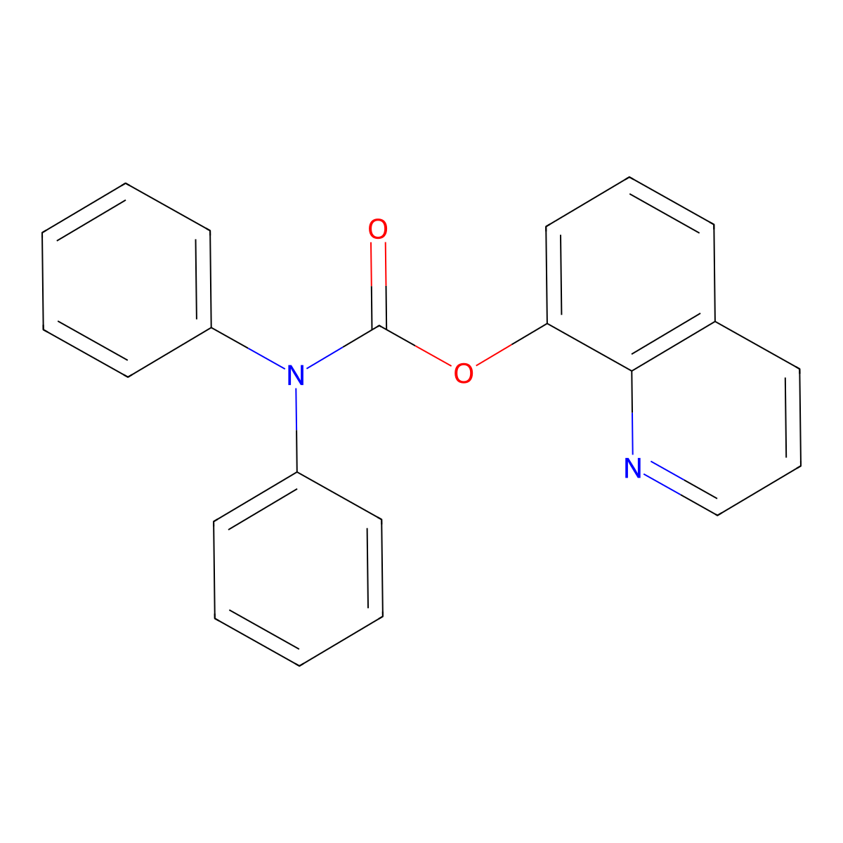 Quinolin-8-yl diphenylcarbamate molecular structure, CAS 314262-05-0