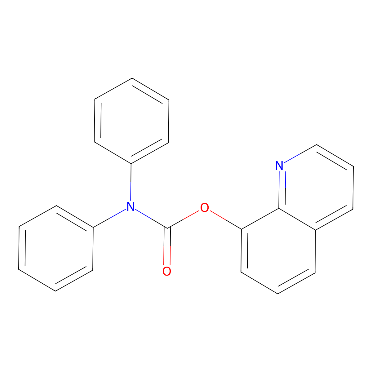 Quinolin-8-yl diphenylcarbamate molecular structure, CAS 314262-05-0