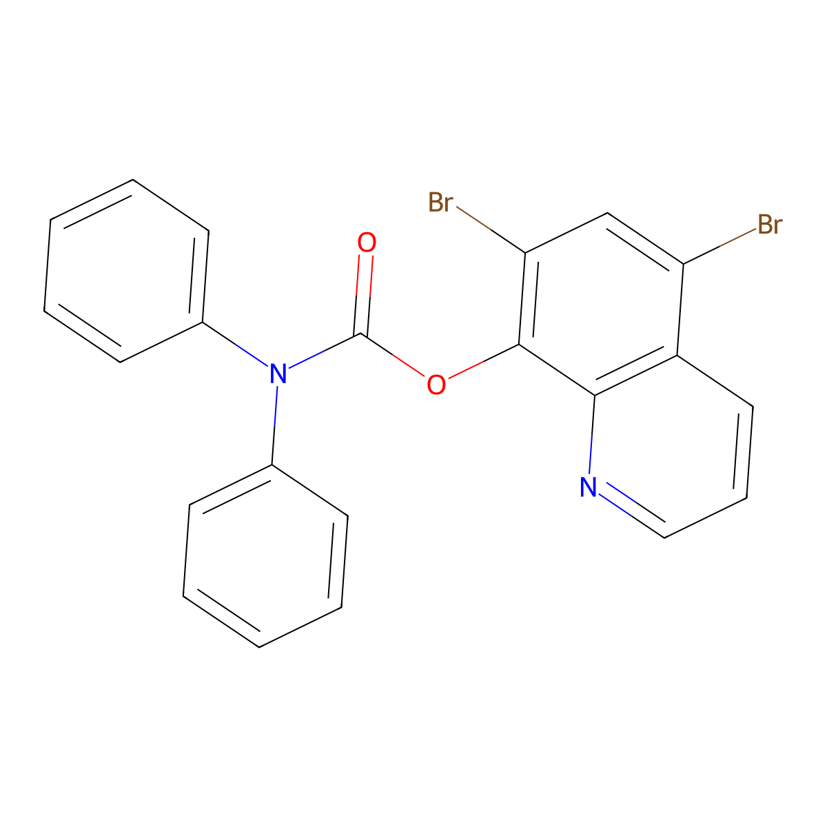 (5,7-dibromo(8-quinolyloxy))-N,N-dibenzamide molecular structure, CAS 314262-06-1