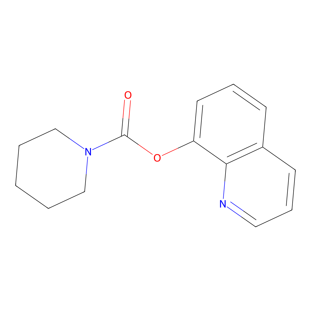 Quinolin-8-yl piperidine-1-carboxylate molecular structure, CAS 314262-09-4