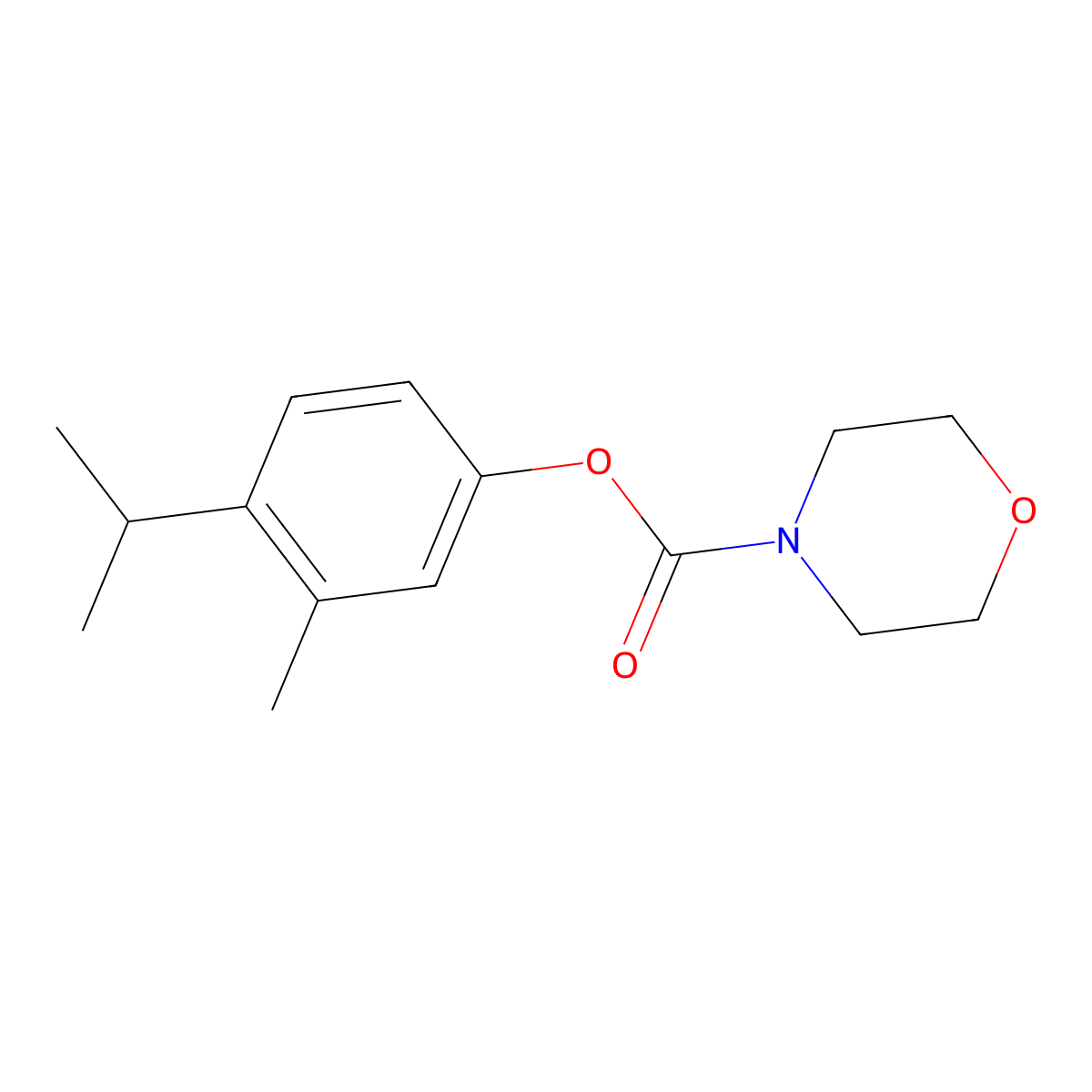3-Methyl-4-(methylethyl)phenyl morpholine-4-carboxylate molecular structure, CAS 314262-13-0