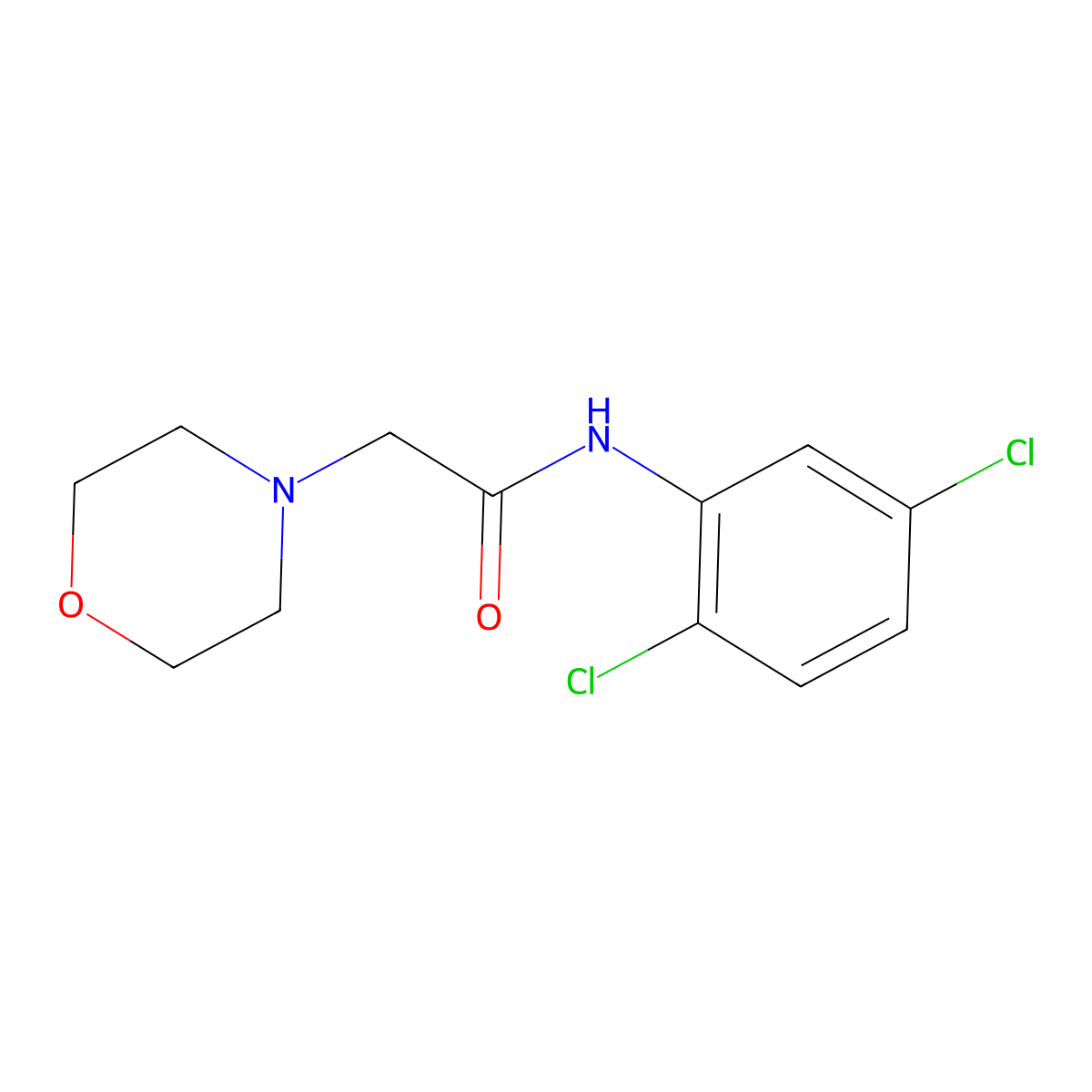 N-(2,5-dichlorophenyl)-2-morpholin-4-ylacetamide molecular structure, CAS 314262-14-1