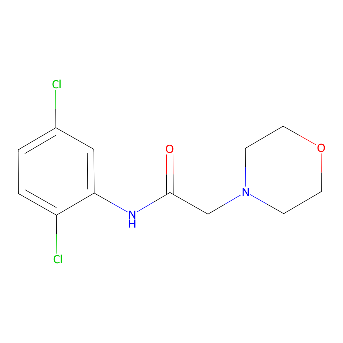 N-(2,5-dichlorophenyl)-2-morpholin-4-ylacetamide molecular structure, CAS 314262-14-1