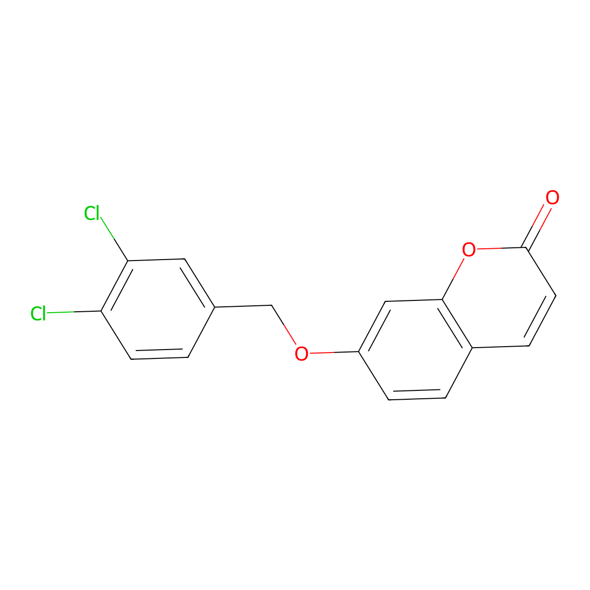7-[(3,4-Dichlorophenyl)methoxy]chromen-2-one molecular structure, CAS 314262-37-8