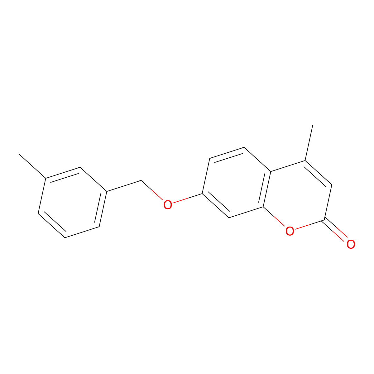 4-methyl-7-[(3-methylphenyl)methoxy]-2H-chromen-2-one molecular structure, CAS 314262-50-5