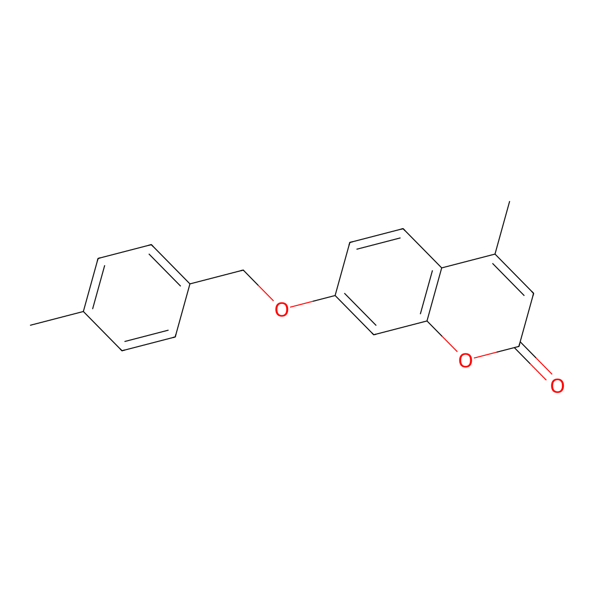 4-Methyl-7-[(4-methylphenyl)methoxy]-2H-1-benzopyran-2-one molecular structure, CAS 314262-51-6