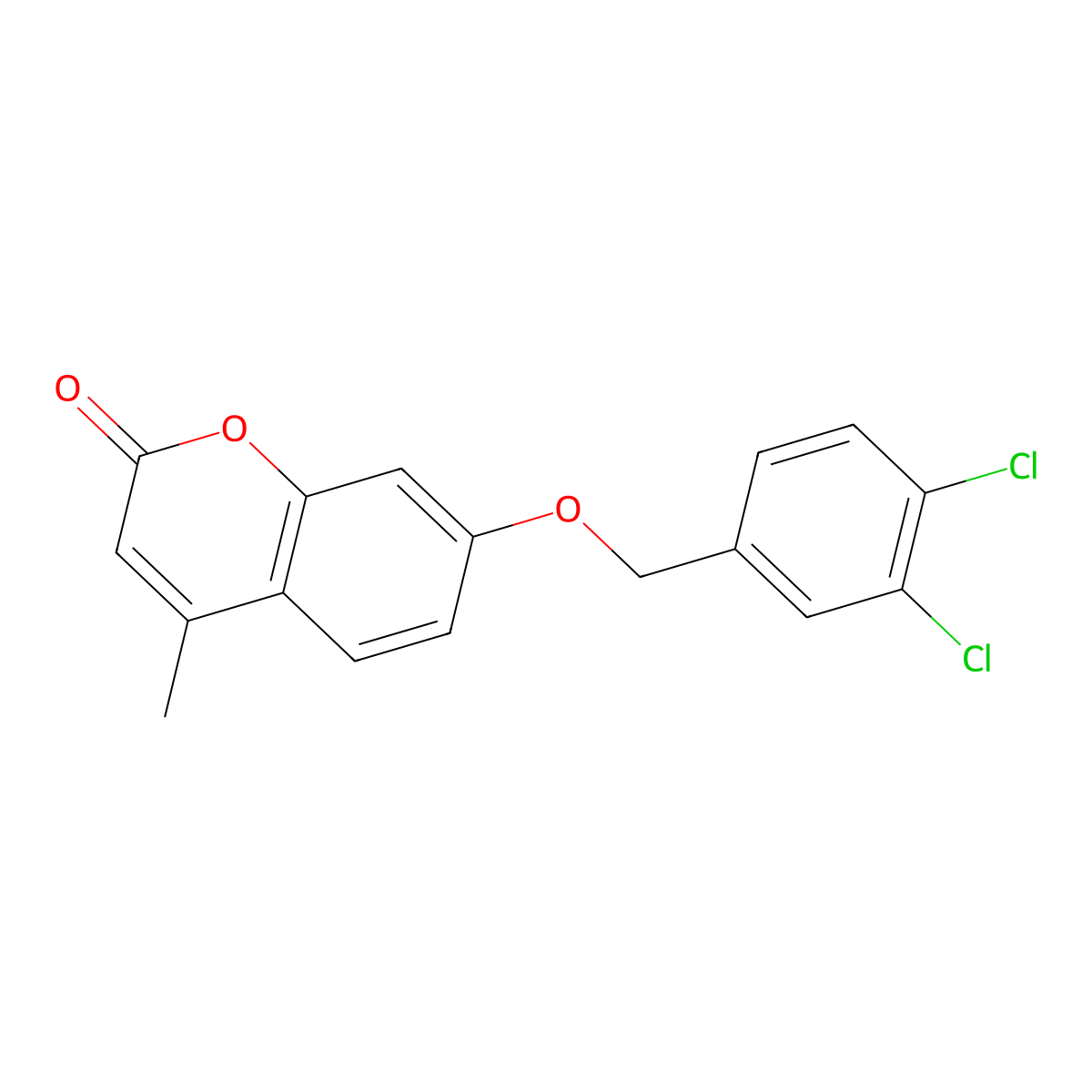 7-[(3,4-Dichlorophenyl)methoxy]-4-methylchromen-2-one molecular structure, CAS 314262-54-9