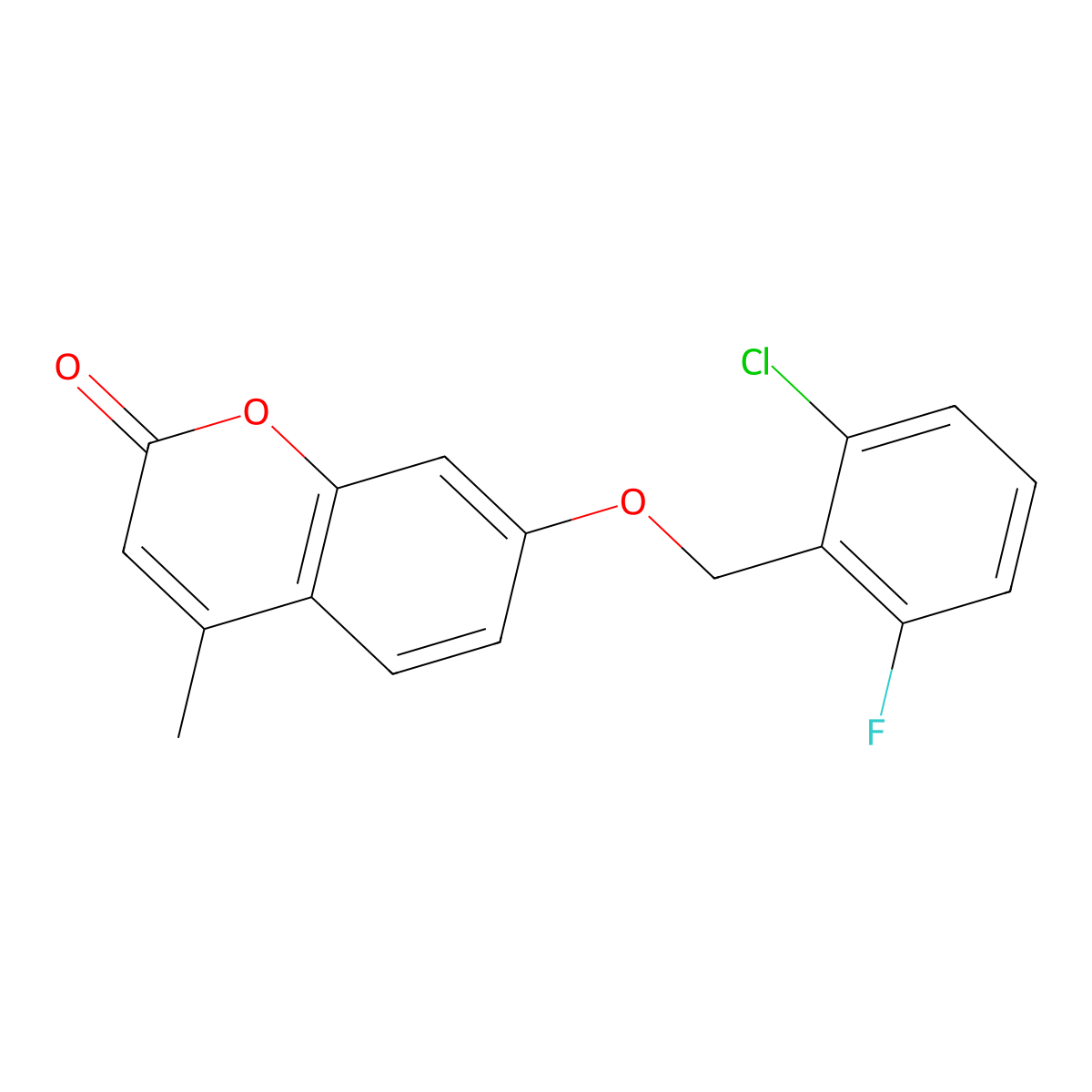7-[(2-chloro-6-fluorobenzyl)oxy]-4-methyl-2H-chromen-2-one molecular structure, CAS 314262-56-1