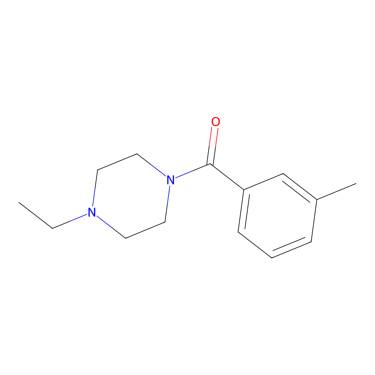 1-(3-Methylbenzoyl)-4-ethylpiperazine molecular structure, CAS 314263-52-0