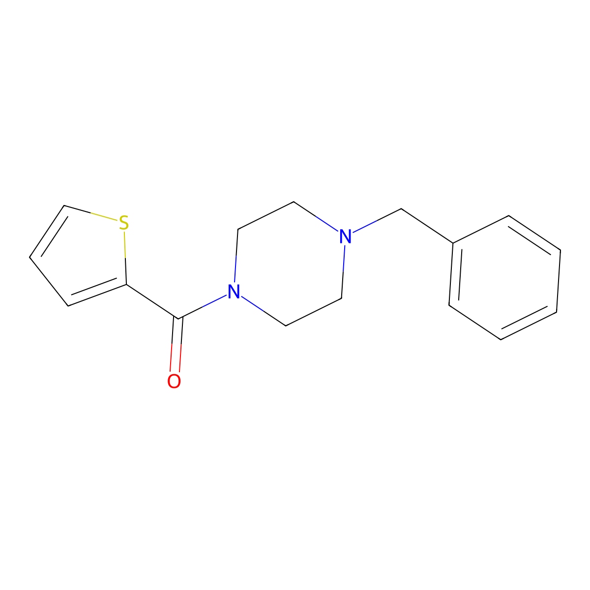 4-Benzylpiperazinyl 2-thienyl ketone molecular structure, CAS 314263-58-6