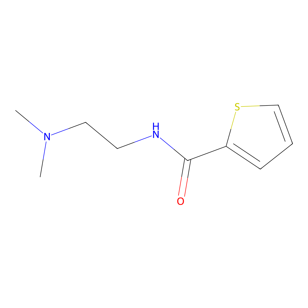 N-(2-(dimethylamino)ethyl)thiophene-2-carboxamide molecular structure, CAS 314263-59-7