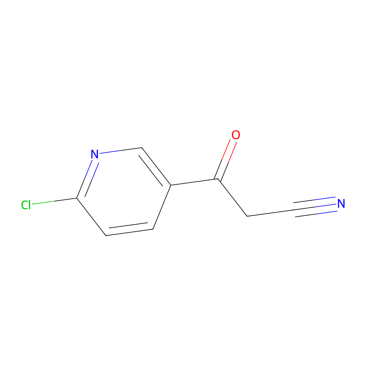 3-(6-Chloropyridin-3-YL)-3-oxopropanenitrile molecular structure, CAS 314267-78-2