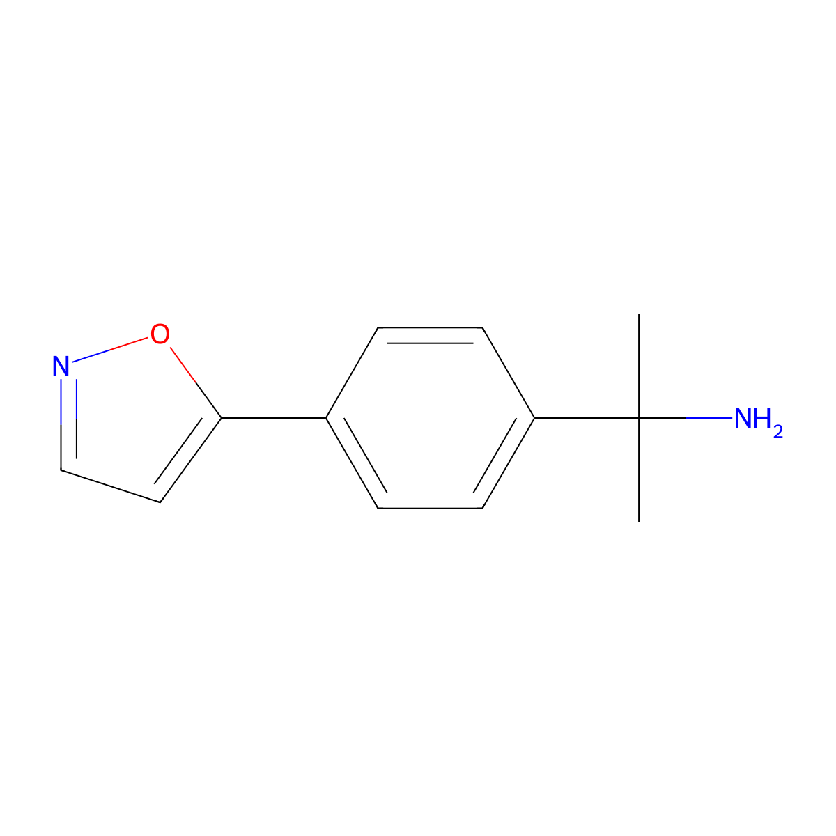 1-[4-(5-Isoxazolyl)phenyl]-1-methylethylamine molecular structure, CAS 314267-84-0