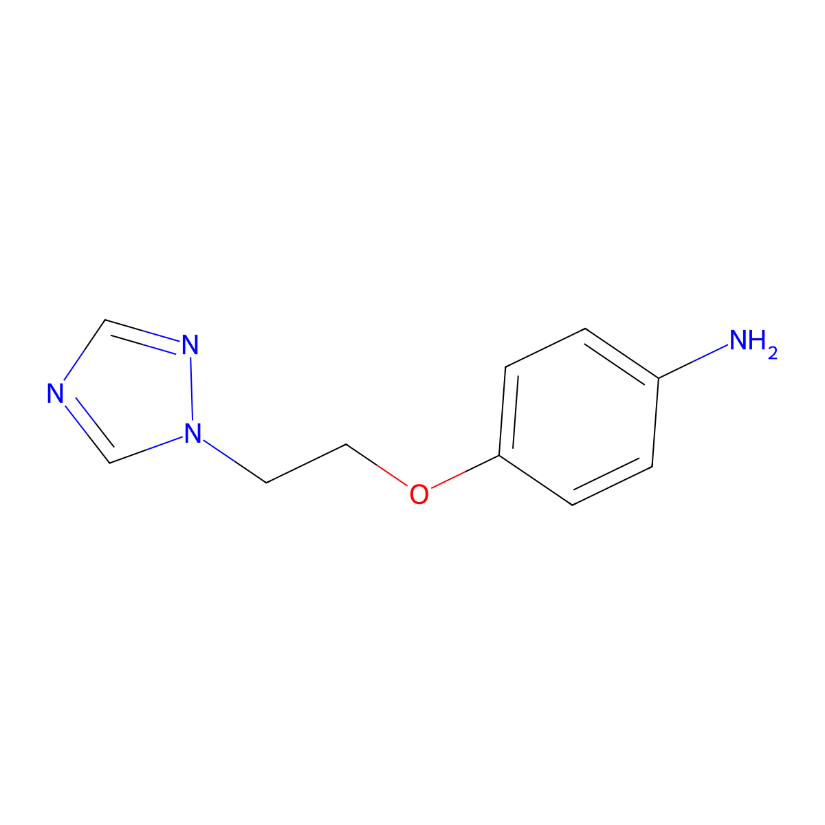 4-[2-(1H-1,2,4-triazol-1-yl)ethoxy]aniline molecular structure, CAS 314268-42-3