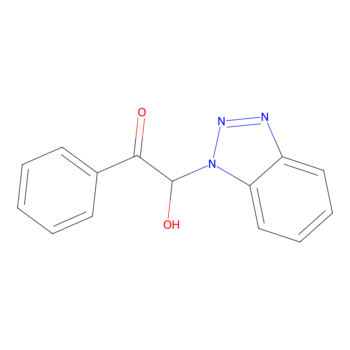 2-(1H-1,2,3-Benzotriazol-1-yl)-2-hydroxy-1-phenylethan-1-one molecular structure, CAS 314273-17-1