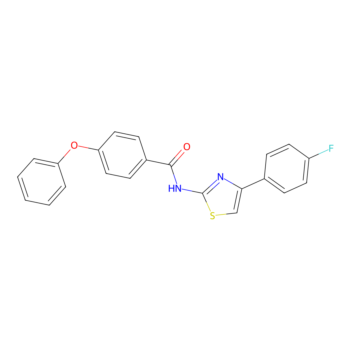 N-[4-(4-fluorophenyl)-1,3-thiazol-2-yl]-4-phenoxybenzamide molecular structure, CAS 314275-41-7