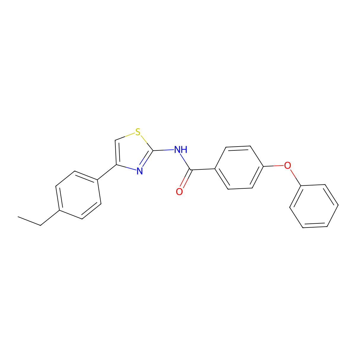 N-[4-(4-ethylphenyl)-1,3-thiazol-2-yl]-4-phenoxybenzamide molecular structure, CAS 314275-42-8