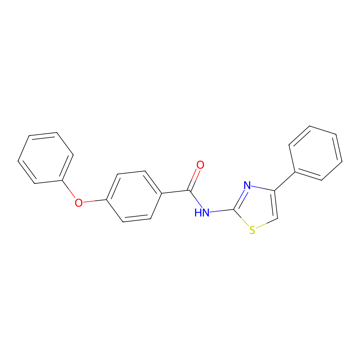 4-phenoxy-N-(4-phenyl-1,3-thiazol-2-yl)benzamide molecular structure, CAS 314275-43-9