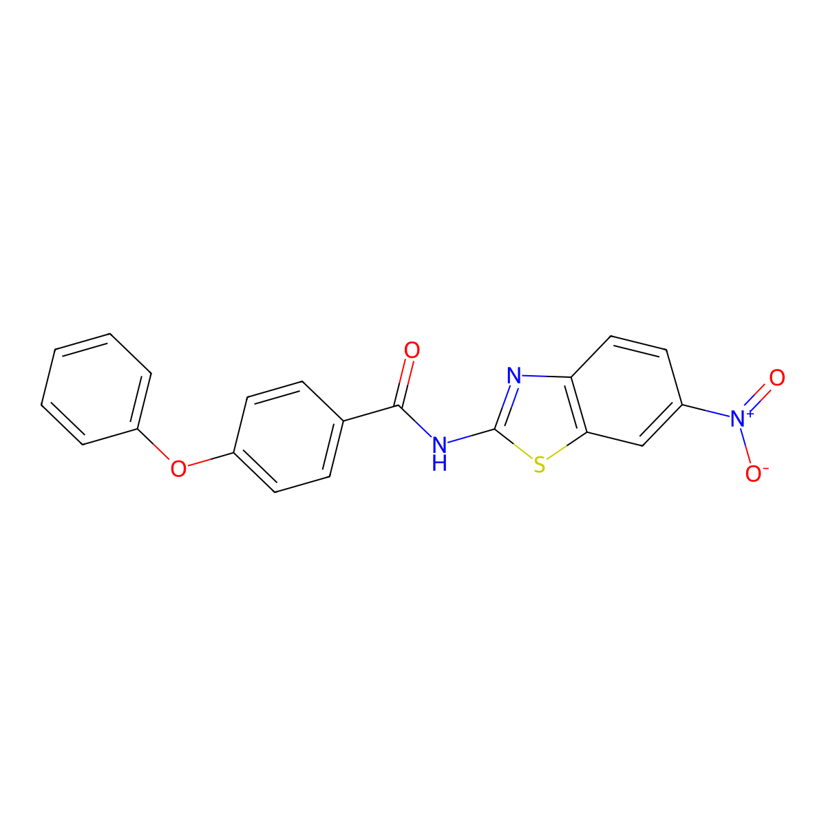 N-(6-nitrobenzo[d]thiazol-2-yl)-4-phenoxybenzamide molecular structure, CAS 314275-44-0