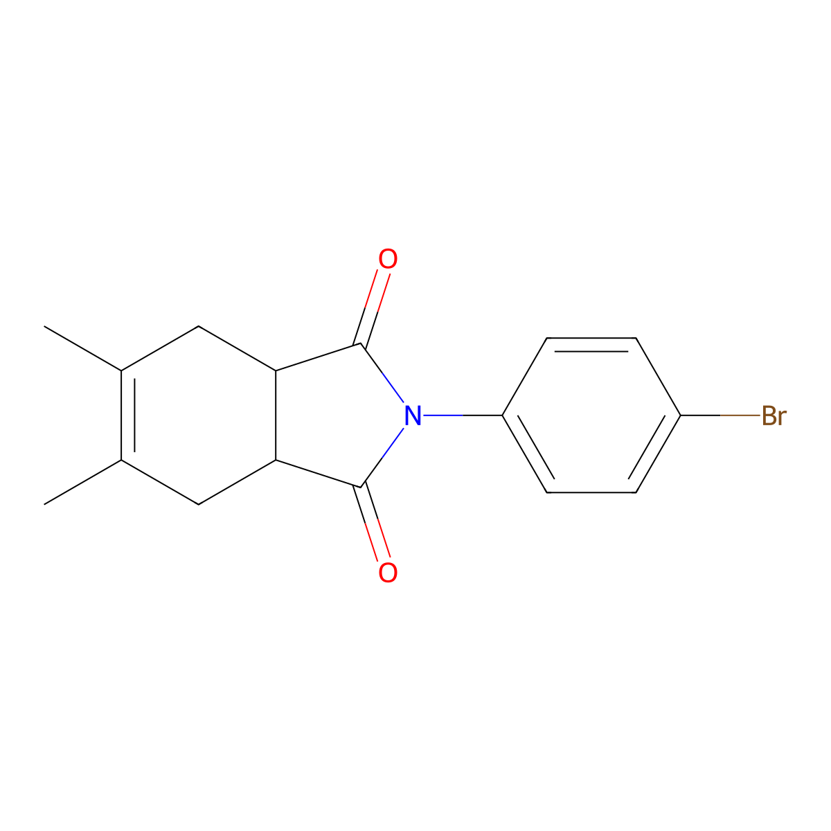 2-(4-Bromophenyl)-5,6-dimethyl-3a,4,7,7a-tetrahydroisoindole-1,3-dione molecular structure, CAS 314278-91-6